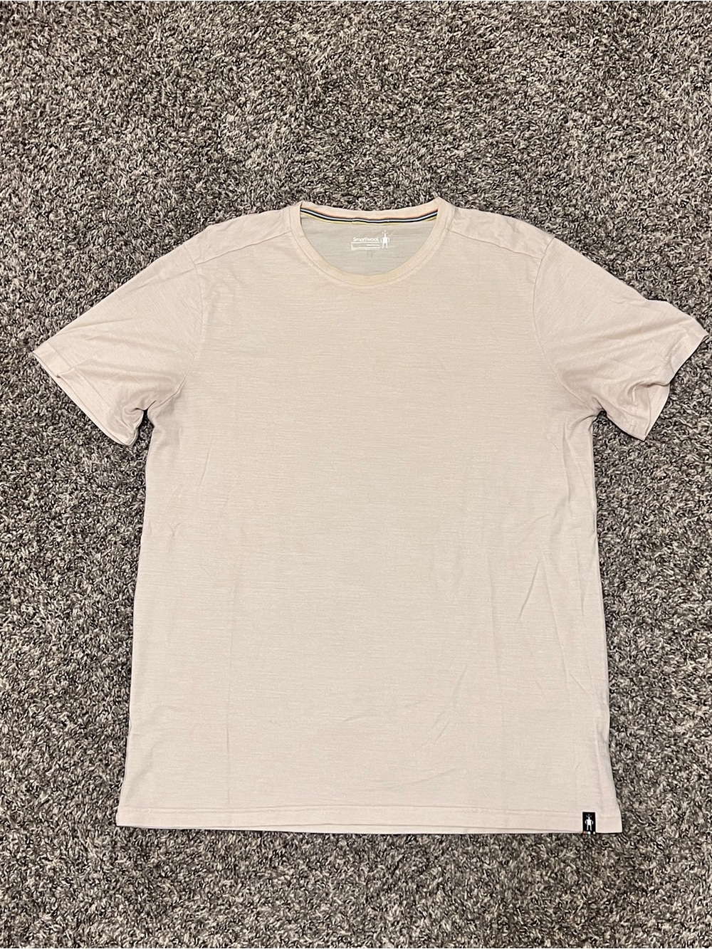 Smartwool Men's Short Sleeve Crew Tee in Light Beige